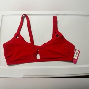 NWT red bikini top